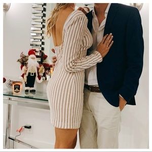 Sequin mini dress from Forever 21. Long sleeves & padded shoulders.